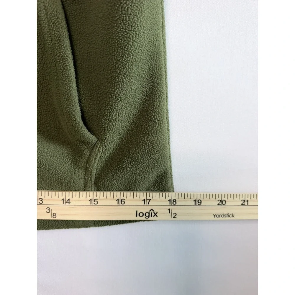 CAT Caterpillar Kids Fleece Vest Green Full Zip Size 10/12